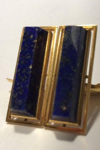 Georg Jensen 18K Guld Manchetknapper No 810 Lapis Lazuli - Danam Antik