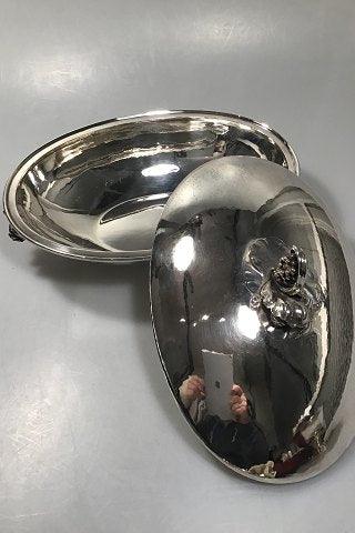 Vintage Georg Jensen Sterling Sølv Ovalt Lågfad No 408B - Danam Antik