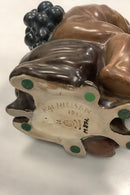 Kai Nielsen Stentøjsfigur no. 4026 Sovende Bacchus og klatrende Faun på Æse - Danam Antik