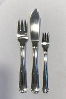 Georg Jensen Sterling Sølv Dobbeltriflet Bestiksæt 12 Pers (144 dele) - Danam Antik