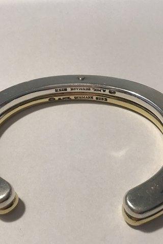 Georg Jensen Sterling Sølv/ Forgyldt Sterling Sølv Armring Andreas Mikkelsen - Danam Antik