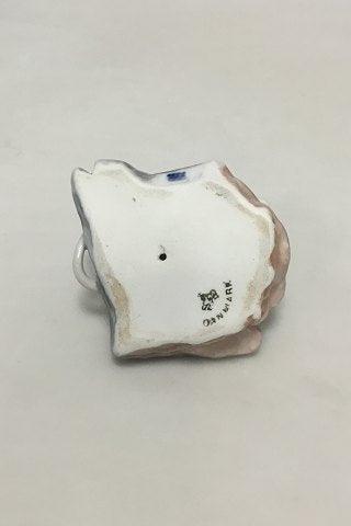 Royal Copenhagen Figur af Hvid mus på rødspættehoved - Danam Antik