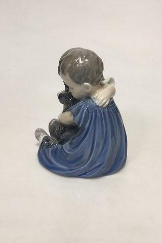 Royal Copenhagen Figur af børn med gravhund No 707/070, fra 1992-1999 - Danam Antik