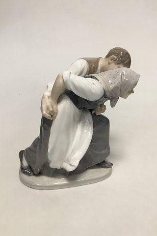 Royal Copenhagen Kgl. figur 1326 Kgl. Dansende bondepar. Chr. Thomsen 1920 - Danam Antik