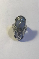 Georg Jensen Sterling Sølv Ring No 18 m Chalceon sten - Danam Antik