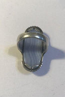 Georg Jensen Sterling Sølv Ring No 18 m Chalceon sten - Danam Antik