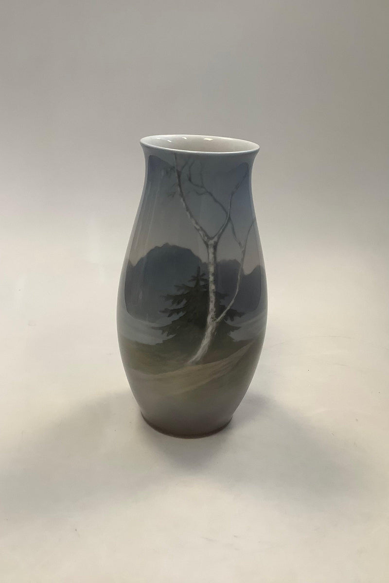 Bing og Grøndahl Art Nouveau Vase med Skov, træer - Danam Antik