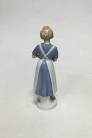 Gräfenthal Thüringen Tysk Porcelænsfigur af Sygeplejerske der noterer - Danam Antik