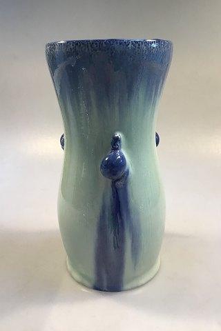 Royal Copenhagen Krystal Glasur vase af Valdemar Engelhardt med 3 Snegle No. B314 - Danam Antik