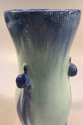 Royal Copenhagen Krystal Glasur vase af Valdemar Engelhardt med 3 Snegle No. B314 - Danam Antik