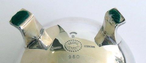 Georg Jensen Sterling Sølv Kaffekande, Thekande, Sukker, Fløde No. 960 og bakke No. 984 - Danam Antik