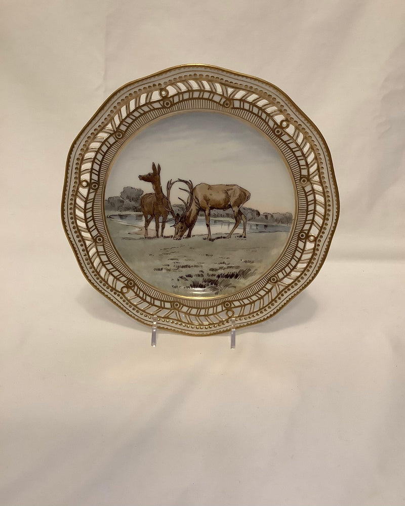 Sæt på 8 Royal Copenhagen Flora Danica Unika Jagttallerker af Karl Hansen Reistrup - Danam Antik