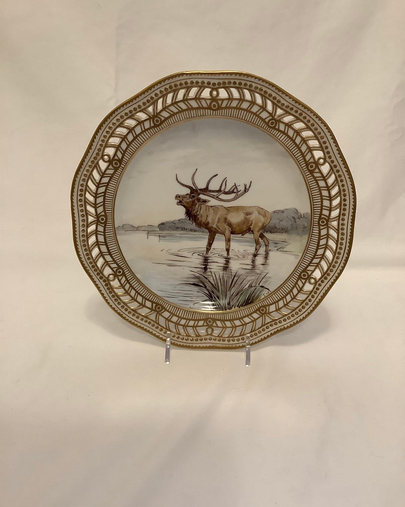 Sæt på 8 Royal Copenhagen Flora Danica Unika Jagttallerker af Karl Hansen Reistrup - Danam Antik