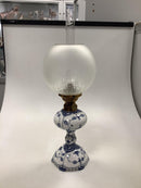 Royal Copenhagen Musselmalet Helblonde Petroleums lampe - Danam Antik