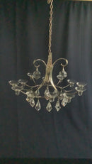 Georg Jensen Sterling Sølv Lysekrone af Henning Koppel med glas No 1272