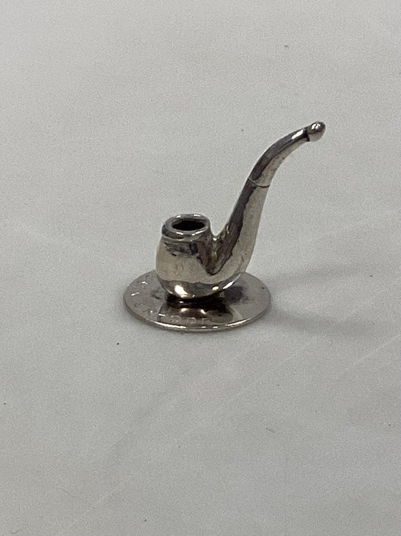 Miniature model af pibe på base i sølv - Danam Antik