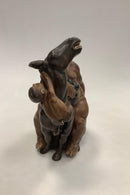 Kai Nielsen Stentøjsfigur no. 4026 Sovende Bacchus og klatrende Faun på Æse - Danam Antik