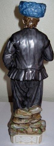 Kongelig Porcelæn Overglasur Figur Amager mand 12100 - Danam Antik
