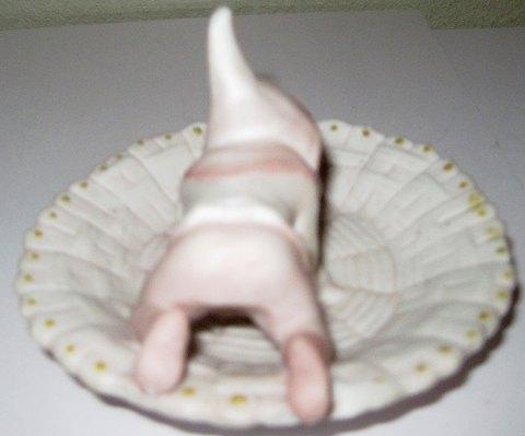 Porcelæns Nissemand på en lille skål - Danam Antik