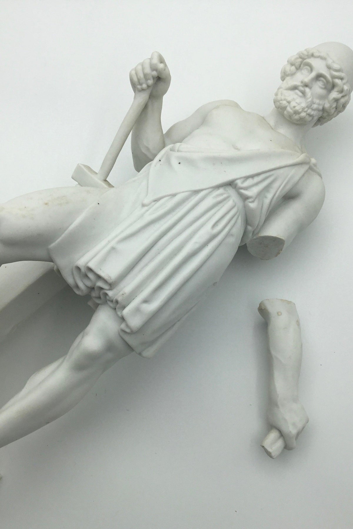 Bertel Thorvaldsen: Royal Copenhagen. Figurine in bisque of Vulcan.