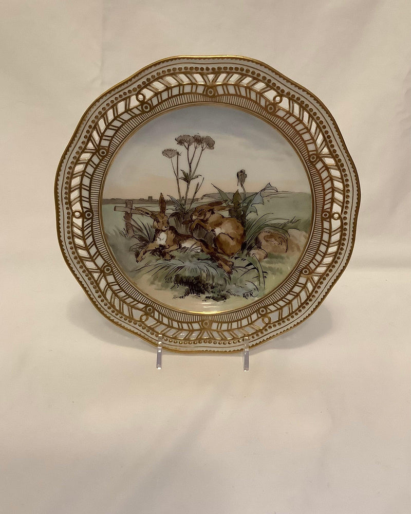 Sæt på 8 Royal Copenhagen Flora Danica Unika Jagttallerker af Karl Hansen Reistrup - Danam Antik