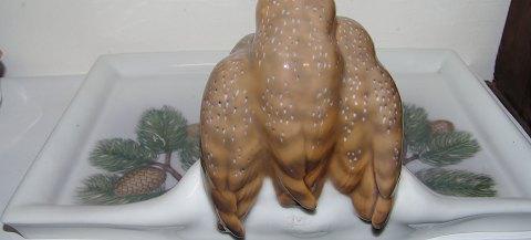 Royal Copenhagen Art Nouveau Skrivesæt med 3 Ugler og 1 mus - Danam Antik