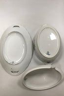 Royal Copenhagen Saksisk Blomst Let Terrin No 493/1666 med underfad No 493/1671 - Danam Antik