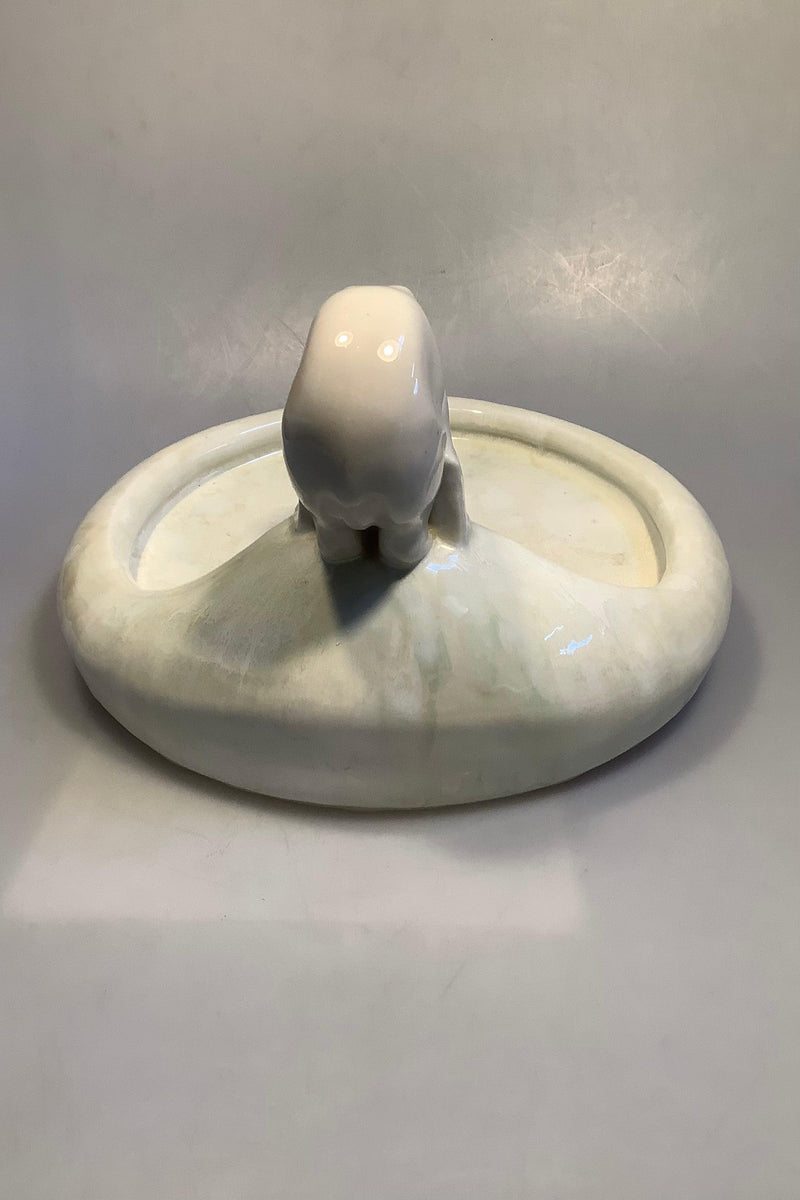 Royal Copenhagen Skål med Isbjørn af Bonnesen, Krystal Glasur af Paul Prochowsky 4 Juli 1923 - Danam Antik