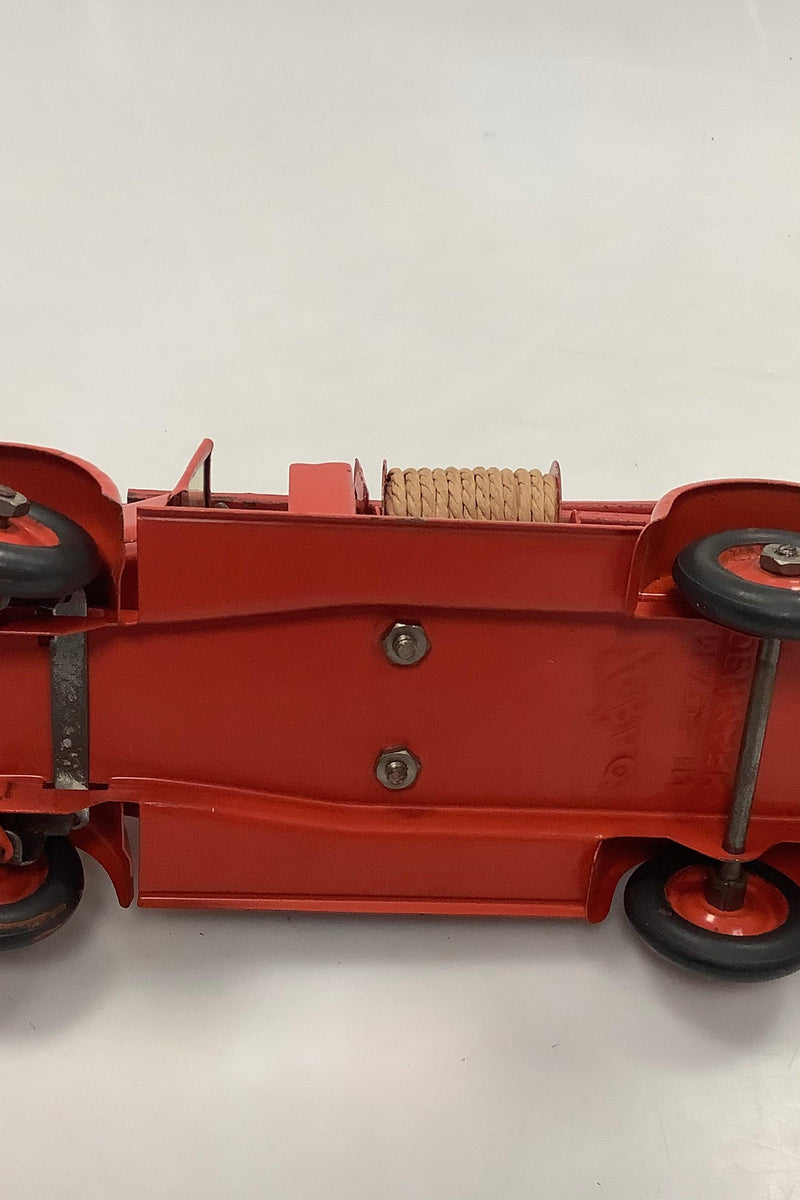Legetøjs bil: Tekno Falck brandbil stigevogn med Udrykningsflag c. 1940 - Danam Antik