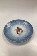 Sæt på 12 Bing og Grøndahl Blå Tone Fisketallerkener motiv 1 til 12 - Danam Antik