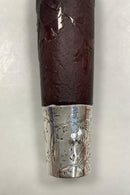 Fransk Antik Art Nouveau flacon i bordeaux glas med blomsterdekorationer 19. årh. - Danam Antik