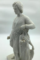 Royal Copenhagen figur i bisquit: Bertel Thorvaldsen med Håbet. - Danam Antik