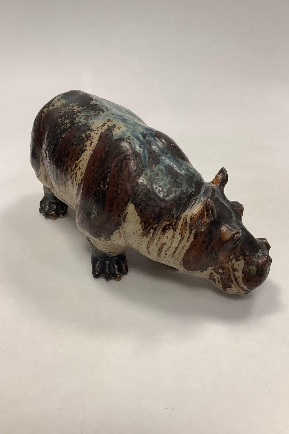Royal Copenhagen Stoneware figurine Hippopotamus by Knud Kyhn No 20182