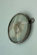 Akvarel miniature portræt af blonde pige med sløjfe i håret fra ca. 1900 - Danam Antik