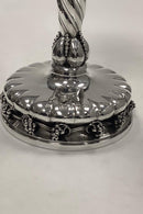 Stor Georg Jensen Sterling Sølv Drue Lysestage No 264 - Danam Antik
