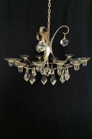 Georg Jensen Sterling Sølv Lysekrone af Henning Koppel med glas No 1272 - Danam Antik