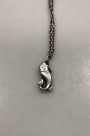 Georg Jensen Sterling Silver Halskæde med fisk - Danam Antik