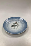 Sæt på 12 Bing og Grøndahl Blå Tone Fisketallerkener motiv 1 til 12 - Danam Antik