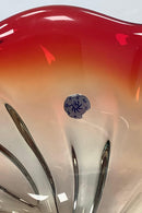 Stor Rød Murano Kunstglas Skål Italien - Danam Antik
