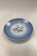 Sæt på 12 Bing og Grøndahl Blå Tone Fisketallerkener motiv 1 til 12 - Danam Antik