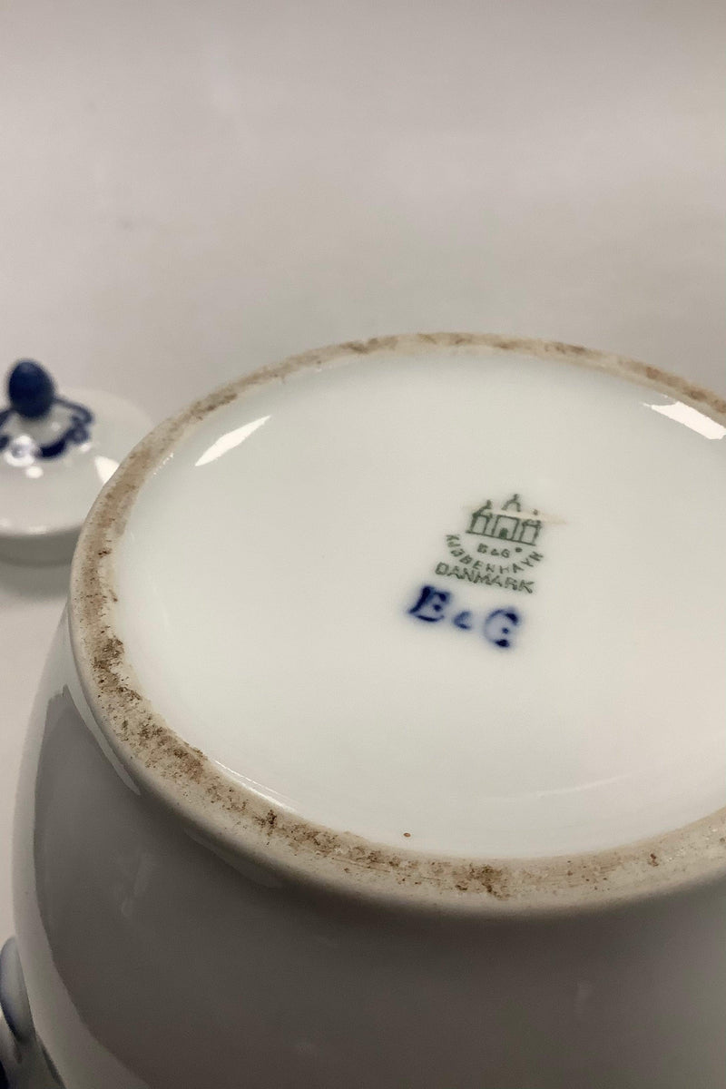 Bing og Grøndahl Art Nouveau Blå og Hvid Kaffekande - Danam Antik