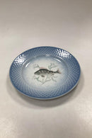 Sæt på 12 Bing og Grøndahl Blå Tone Fisketallerkener motiv 1 til 12 - Danam Antik