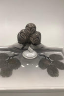 Royal Copenhagen Art Nouveau Skrivesæt med 3 Ugler og 1 mus No. 2177 - Danam Antik