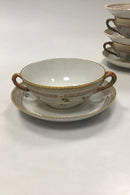 Sæt på 12 Royal Copenhagen Flora Danica Bouillon Kopper med underskål No 20/3612 - Danam Antik