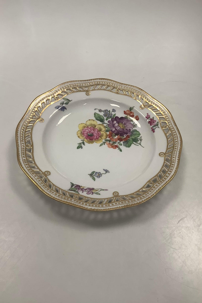 Sæt på 8 Royal Copenhagen Flora Danica Tallerkener med Blomster No 213/3584 - Danam Antik