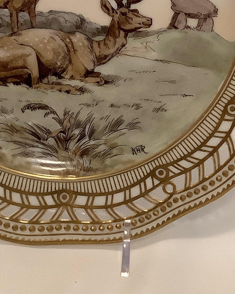 Sæt på 8 Royal Copenhagen Flora Danica Unika Jagttallerker af Karl Hansen Reistrup - Danam Antik