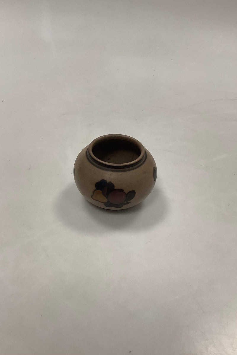 L. Hjort Keramik Vase med blomster - Danam Antik