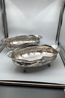 Par Anton Michelsen Sterling Oval Skåle på Fødder fra 1917 - Danam Antik