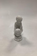 Dahl Jensen Blanc de Chine Figur af Pan og Baby No 1038 - Danam Antik