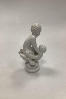Dahl Jensen Blanc de Chine Figur af Pan og Baby No 1038 - Danam Antik